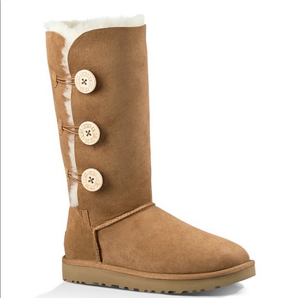 UGG Shoes - Bailey Button Ugg Uggs boots brown suede triplet 8